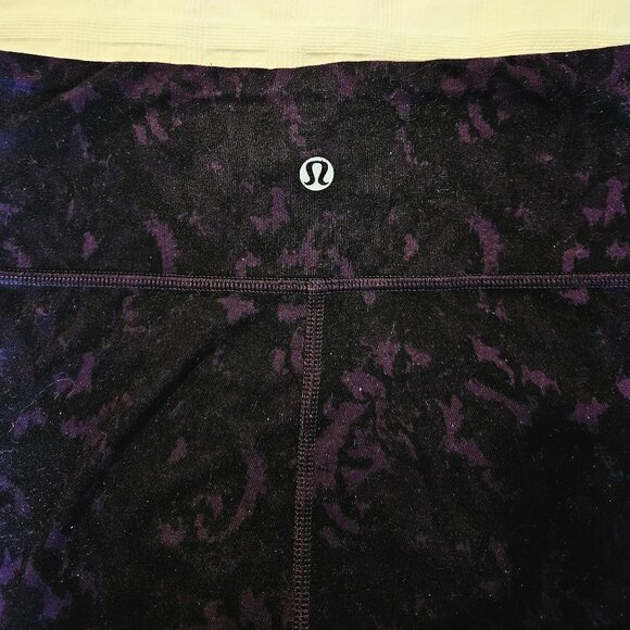 Lululemon Wunder Under Pant Baroque Deep Zinfandel Purple/Black Size 4 - Picture 10 of 11